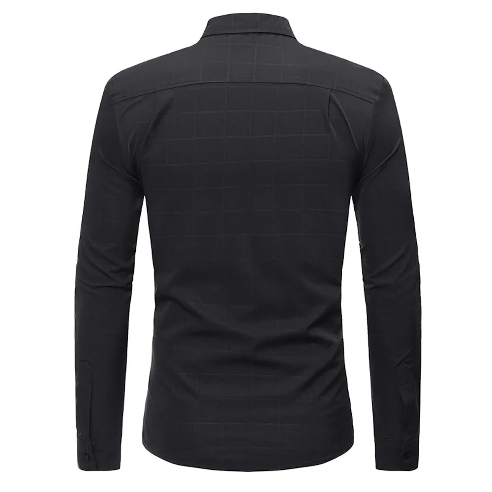 Camisa Masculina мужские рубашки, Тонкая Клетчатая Летняя Повседневная рубашка с длинным рукавом, Повседневная Блузка