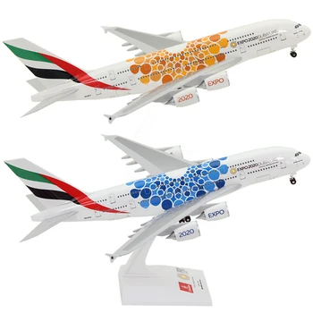 

UAE ABS Assembled Aircraft Model United Arab Emirates Airbus A380 Diecast Emirates Dubai Expo Series Passenger Aircraft 1: 200