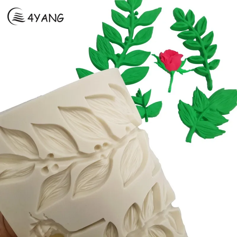 4 YANG Sugarcraft лист силиконовая форма формы помадка форма торт декоративное устройство для шоколада форма для выпечки