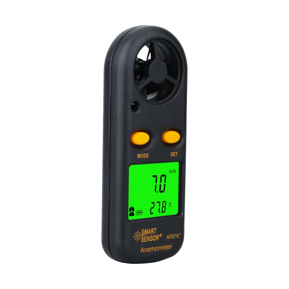 Portable Wind Speed Gauge Anemometer Thermometer Wind Speed Meter Tester Measuring Instruments Detector AR816+