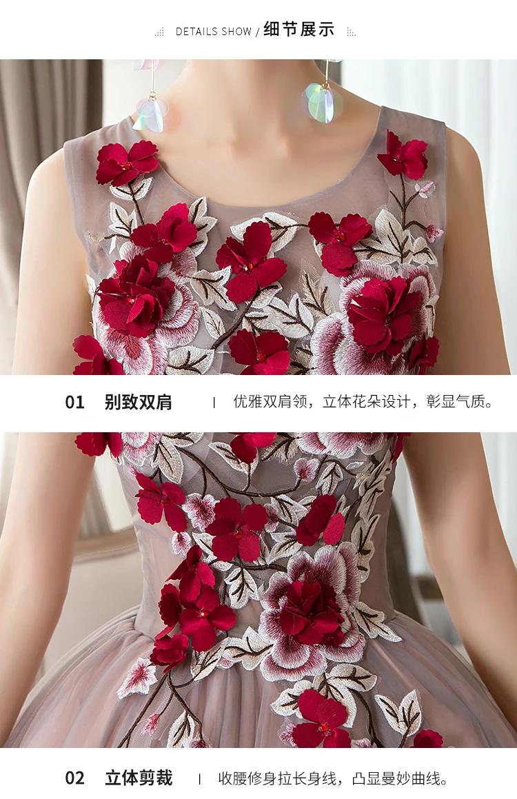 Quinceanera Gowns V-neck Flower Appliques Ball Gown Party Prom Formal Quinceanera Dresses Plus Szie Vestito Quinceanera