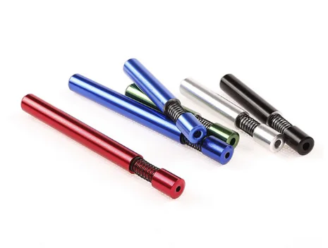 1pcs Random Color Стальные металлические детали одноразовые портативные аксессуары Алюминиевый в виде бейсбольной биты курительная трубка табачные трубы - Цвет: 1pcs Random Color