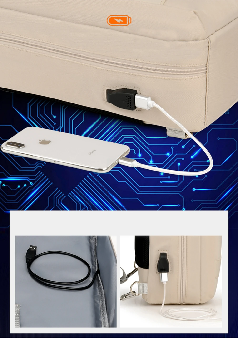 Новая Противоугонная сумка женский рюкзак для путешествий бизнес-usb зарядка Рюкзак для ноутбука 15,6 дюймов Сумка для ноутбука школьная сумка для студентов колледжа