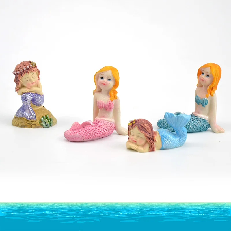

Ornaments in fishbowl landscaping ornaments Mermaid resin articles wholesale and retail horticultural micro-landscape