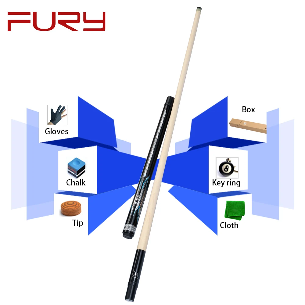 Новинка FURY Billiard Jump Cue FS PJ 1 углеродное волокно Stick 13 мм Tip 108 см длина черный 8