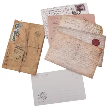 

30Pcs Random Shape Retro Style Postcard Unique DIY Gift for People Reminder of Old Memories