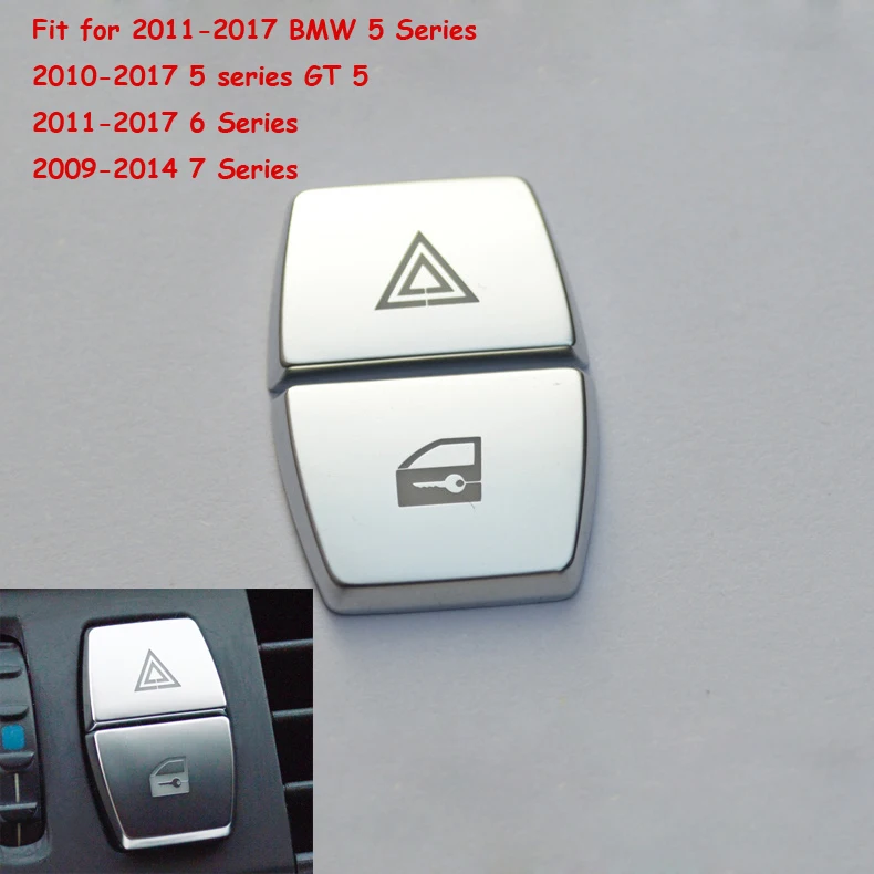Car Engine Start Button Cover Angelguoguo Car Warning Light button / handbrake AUTO H/ start stop engine button knob cover For BMW 5 GT5 6 7 Series X3 X4
