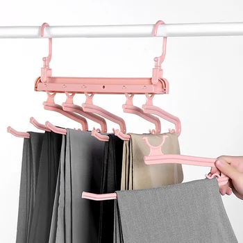 

Hanger Storage Rack Multiple Layers Wardrobe Pants Hanging Multifunction for Home HFing