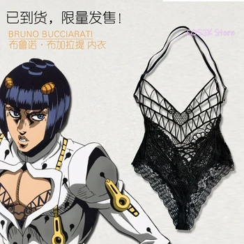 

Anime JoJo's Bizarre Adventure Bruno Bucciarati Sexy Lace Intimate Sleepwear Women Kawaii Girls Underwear Xmas Gifts Cosplay