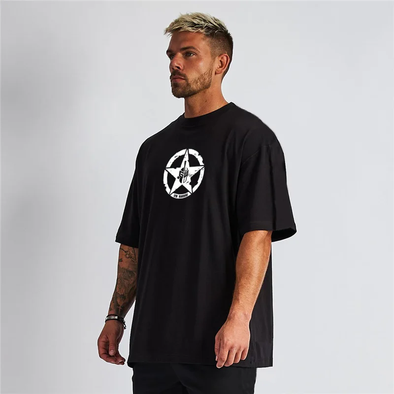 Summer Gym Bodybuilding Tops Tees 