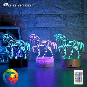 

Newest Kid Light Night 3D LED Night Light Creative Table Bedside Lamp Romantic Zebra light Kids Gril Home Decoration Gift