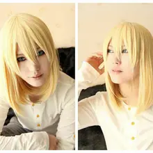 Блонд аниме Howl's движущийся замок молоко устойчивы синтетические парики для косплея