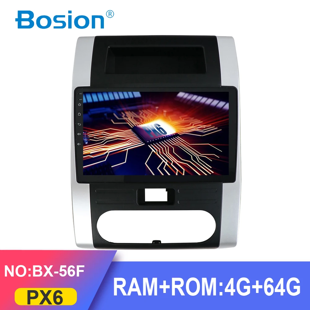 Bosion PX6 4G+ 64G 10,1 дюймов автомобильное радио gps навигация Anfroid 9,0 для Nissan X-Trail XTrail X Trail T32 T31 Qashqai с SWC BT