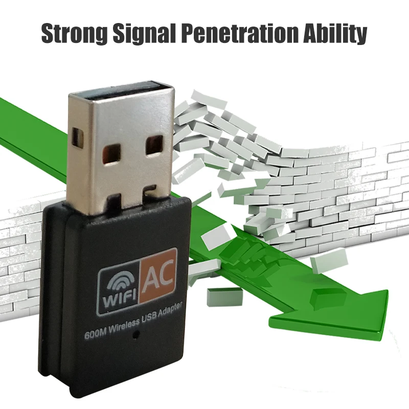 Беспроводной внешний ethernet 802.11ac ноутбук usb 2,4g 5g 600m Настольный wifi адаптер antena dongle lan Wi-Fi карта longo alcance