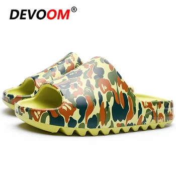 

2020 Sneakers Beach Slippers Fish Mouth Men's Summer Slides Breathable Cool Flip Flops Men Sandals Lightweight Bone Yeez Size 45