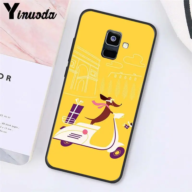 A3 Yinuoda мультфильм Животные собаки таксы, чехол для телефона для samsung Galaxy A7 A50 A70 A20 A30 A40 A8 A6Plus A8Plus A9 - Цвет: A3