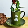 Dark green puppy mug