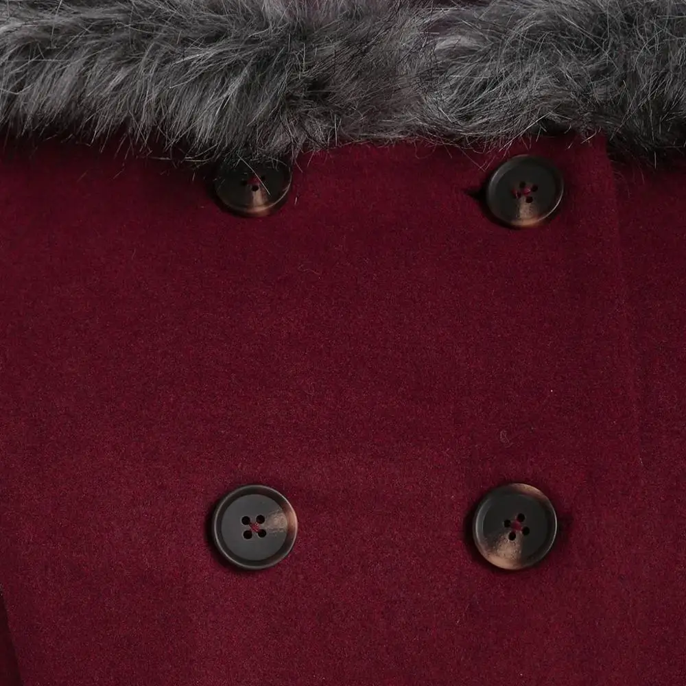 Autumn Winter Overcoat Women Princess Swing Hooded