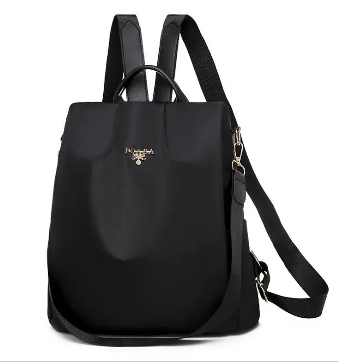 Mochilas mujer новая ткань Оксфорд водонепроницаемый студент сумка Повседневная Рюкзак женские уличные сумка mochila feminina CL05 - Цвет: black metal