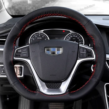 

Lsrtw2017 Cow Leather Car Steering Weel Cover for Geely Borui Emgrand Gt Ge PHEV MHEV
