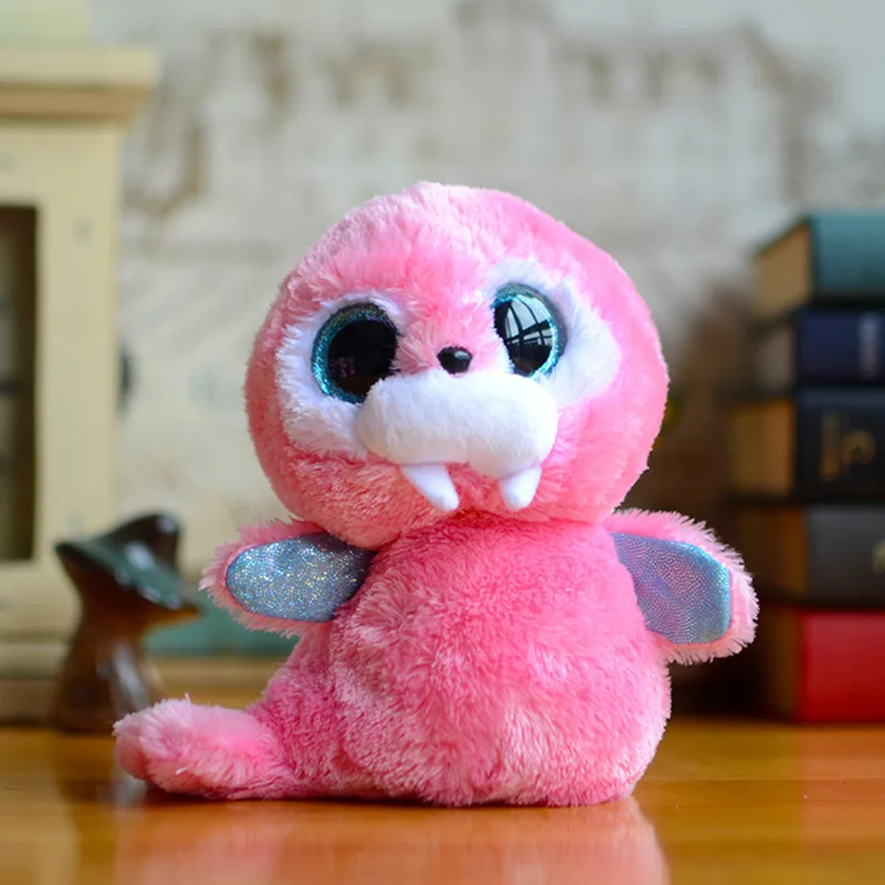 Большой глаз для игрушки динозавр реликвия панда обезьяна плюшевая кукла для девочек черепаха летучая мышь милые животные Сова Жираф Единорог собака мягкая коала кошка подарки для детей - Цвет: Pink  Walrus