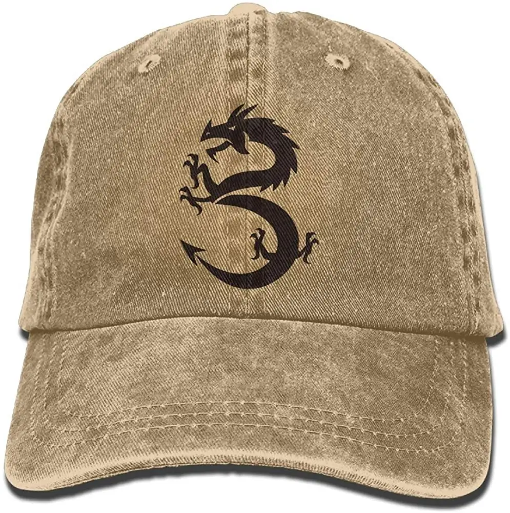 Бейсбольная Кепка унисекс с рисунком дракона, джинсовая Регулируемая охотничья Кепка для мужчин и женщин
