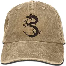 Бейсбольная Кепка унисекс с рисунком дракона, джинсовая Регулируемая охотничья Кепка для мужчин и женщин