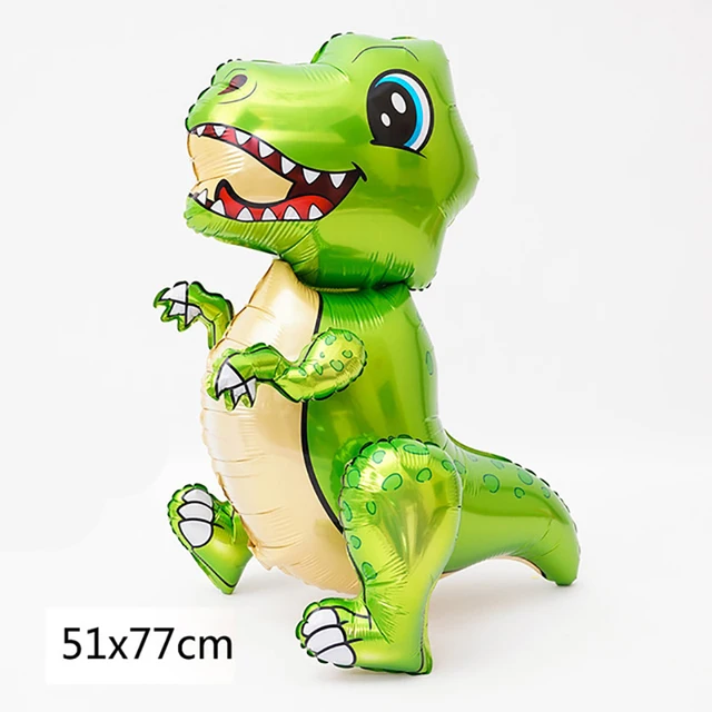 1pcs Large 4D Walking Dinosaur Foil Balloons Jungle Animal Boys Birthday Party Decors Tyrannosaurus Jurassic Dragon Kids Toys 4