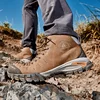 HUMTTO imperméable bottes de randonnée pour hommes femmes en plein air marche escalade chaussures en caoutchouc à lacets antidérapant en cuir de vache baskets ► Photo 3/6