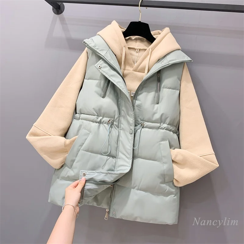 

Plus Size Parka for Women Autumn Winter All-Match Cotton-Padded Vest Coat Female Students Outwears Wam 2020