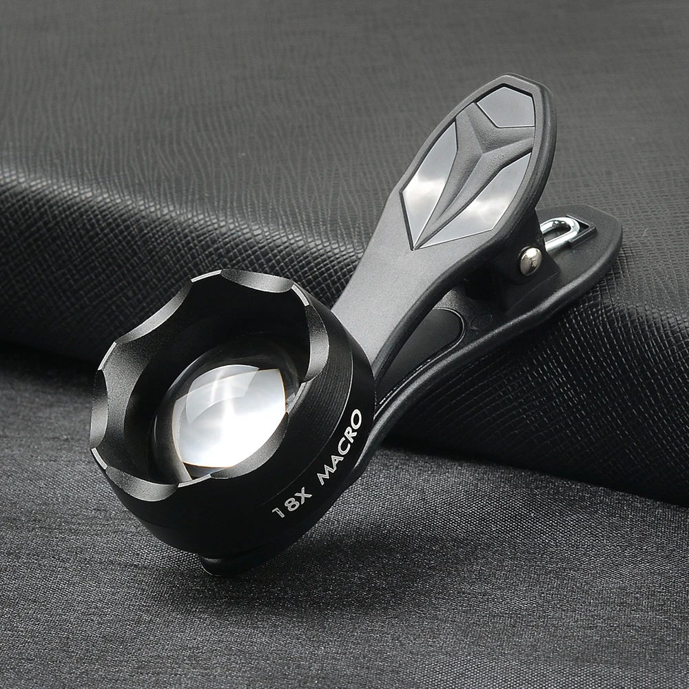 

Professional photography Macro Lens HD 18X macro mobile phone lens for iPhone 6 7 Xiaomi Android IOS smartphone HD18X Lens Kit