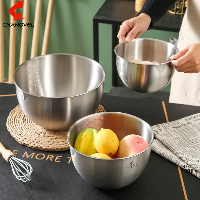 

Egg Bowl Inside and Outside Sanding Baked Salad Bowl 304 Stainless Steel for Kithen with Guide Spout and Basin Cn(origin)