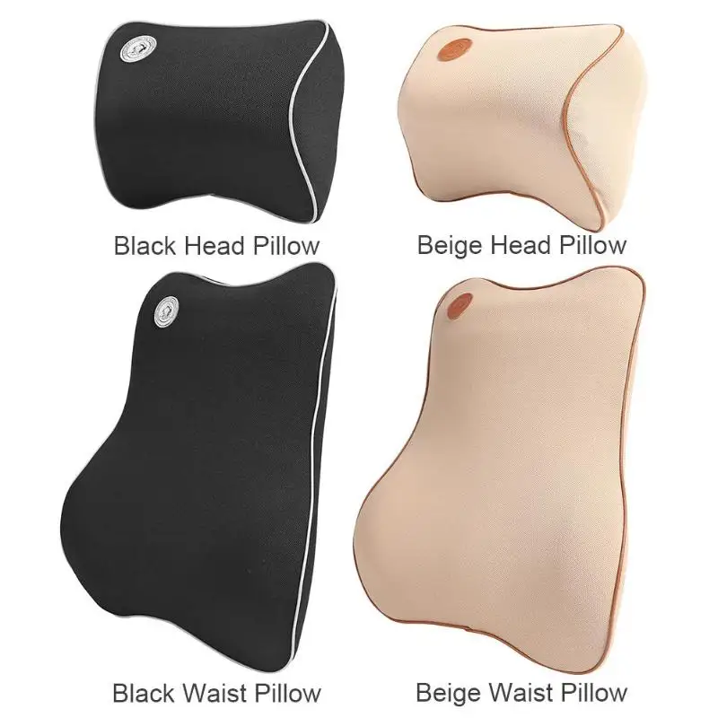 Мягкая пена памяти автомобиля шеи заднее сиденье подголовник подушка под поясницу поддерживающий массажер поясная подушка для стульев автомобильное сиденье снимает боль