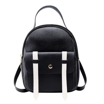 

hot new Mini Backpack Women PU Leather Shoulder Bag For Teenage Girls Multi-Function Small Bagpack Female Ladies School Backpack