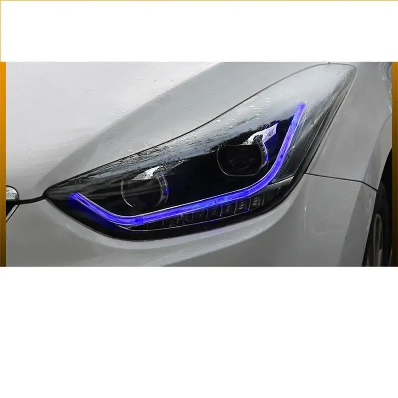 Автомобильные Внешние Luces Neblineros Para Автомобильные светодиодные Drl фары Задние Автомобильные фары в сборе 12 13 14 15 для hyundai Elantra