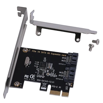 

PCIe PCI Express to SATA3.0 2-Port SATA III 6G Controller Expansion Card Adapter