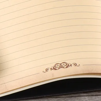 

Hardcover PU Notebook Vintage Carving Pattern Diary Notebook Simple Office A5 Diary Book (Red Bronze)