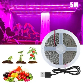 

LED Grow Light Full Spectrum 5M LED Strip Light 5050 LED Plant Phyto Growth Lamp