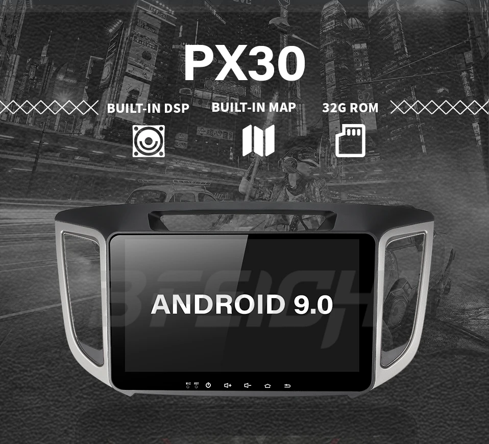 Android 9,0 PX30 автомобильный dvd для hyundai creta ix25- с Радио Стерео gps навигацией автомобильный dvd мультимедийный плеер