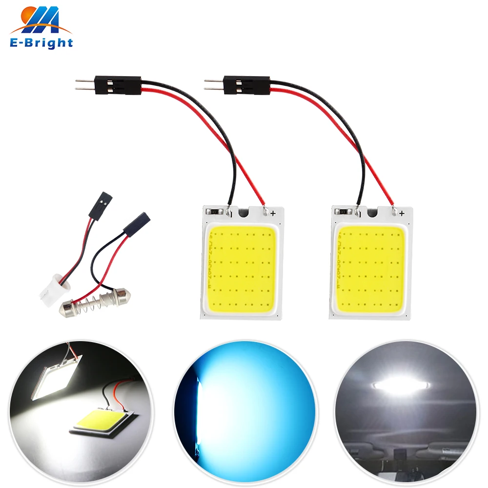 2 шт. 12 в белый Ледяной Синий COB 24 SMD светодиодные панели освещение купол Интерьер