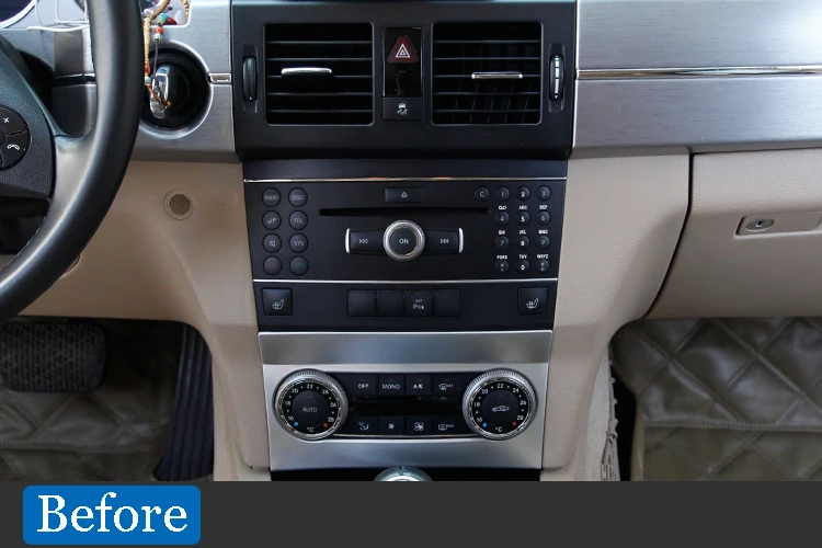 ABS Хромированная центральная консоль CD декоративная рамка Накладка для Mercedes benz GLK класс X204 2010-2012 автомобильные аксессуары