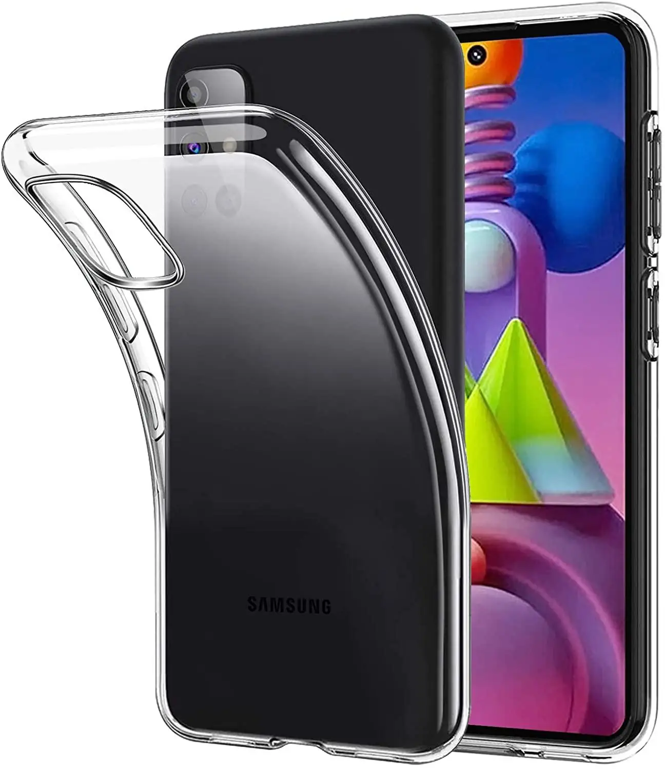 100PCS TPU Clear Phone Cases for Samsung Galaxy