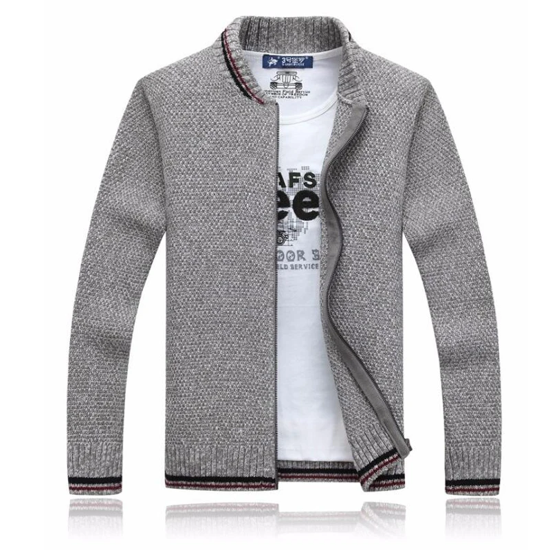 #^Special Price Cardigan Men Cotton Sweater Men Brand Clothing Zipper Fashion Winter Jacket Striped black sweater men blusa de frio masculino