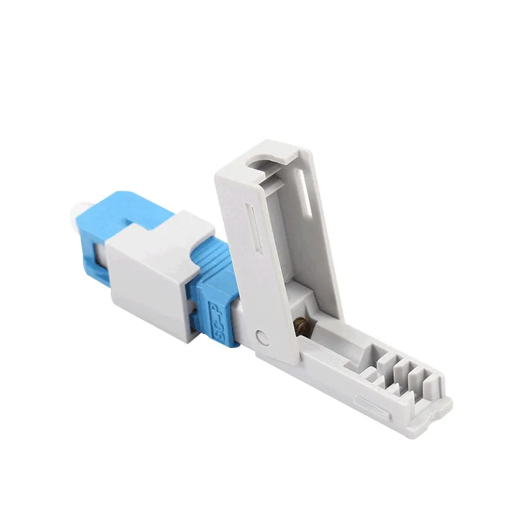 100 pcs SC UPC Fast Connector Snap type SC adapter FTTH Flat Fast Quick field Assembly 2