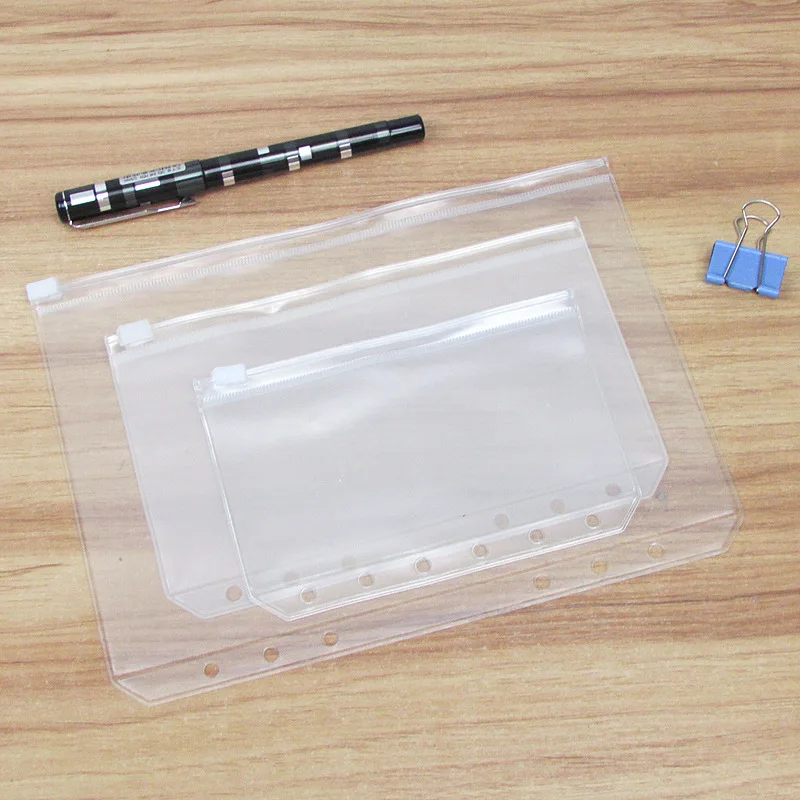 Archivadores De Bolsillo Transparentes - Pack De 12 Unidades (6 Agujeros)