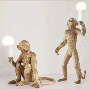 

Hemp Rope Resin Monkey Lamp Seletti Monkey Lamp Modern Fixture Home Decor Monkey Lamp Rope Black/white Monkey Pendant Lights E27