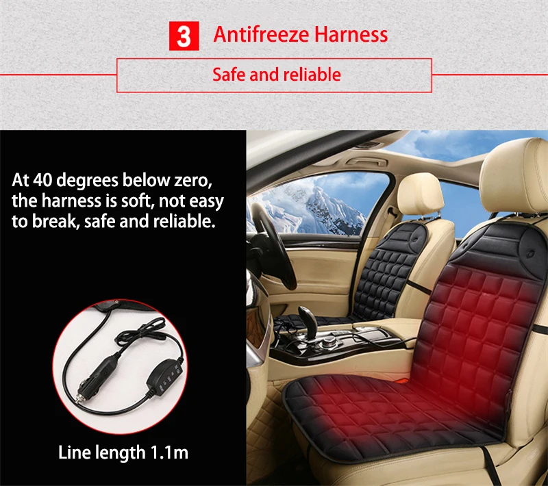 Heated Seat Cushion, Universal Foldable Soft Warm Heat Seat Cover