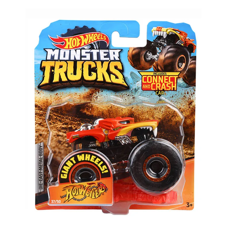 1: 64 Hot Wheels Monster Trucks Металлический Игрушечный Автомобиль Hotwheels гигантские колеса большая коллекция ног дикие столкновения автомобильные игрушки FYJ44 - Цвет: HOTWHILER