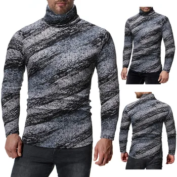 

2019 European Code Man Hollow Out 3d Christmas Stripe High Lead T Shirt