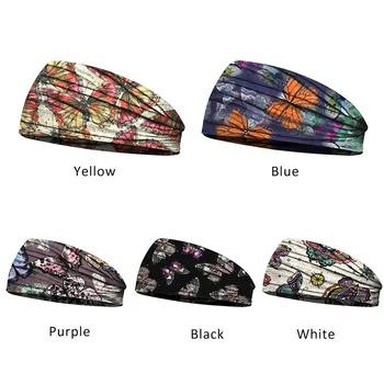 

Butterfly Wide Headband for Women Cotton Solid Leopard Knot Hairbands Boho Turban Headwrap Bandana Girls Hair Accessories